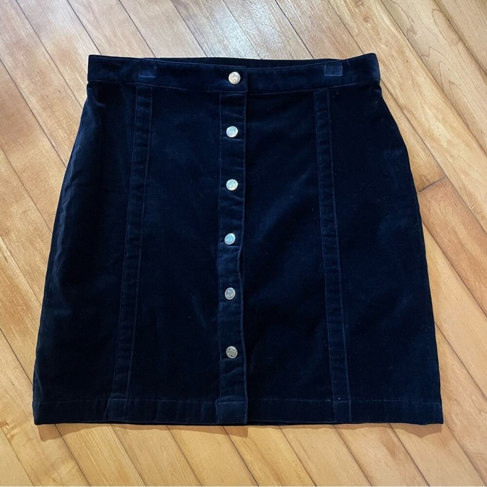 Brooks Brothers Black Velvet Skirt
